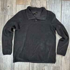 32 Degrees Men's Black Fleece Snap Neck Pullover‎ Long Sleeve Shirt Size S